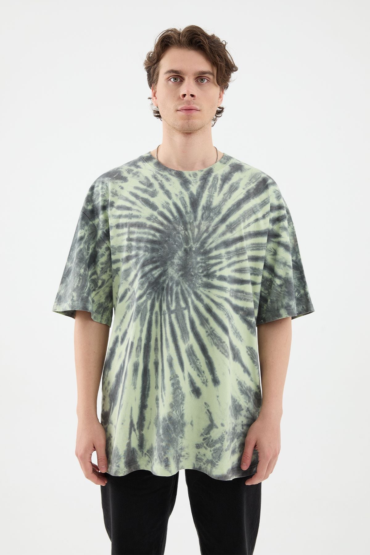 Nun Green Tie Dye Men's T-shirt