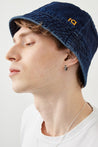  Ra Denim-Ra Embroidery Dark Blue Unisex Bucket Hat-3