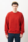  Ra Denim-Ziggy Crop Oversize Red Men's Sweatshirt