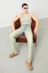  Ra Denim-Drej Loose Fit Beige Men's Jeans-2