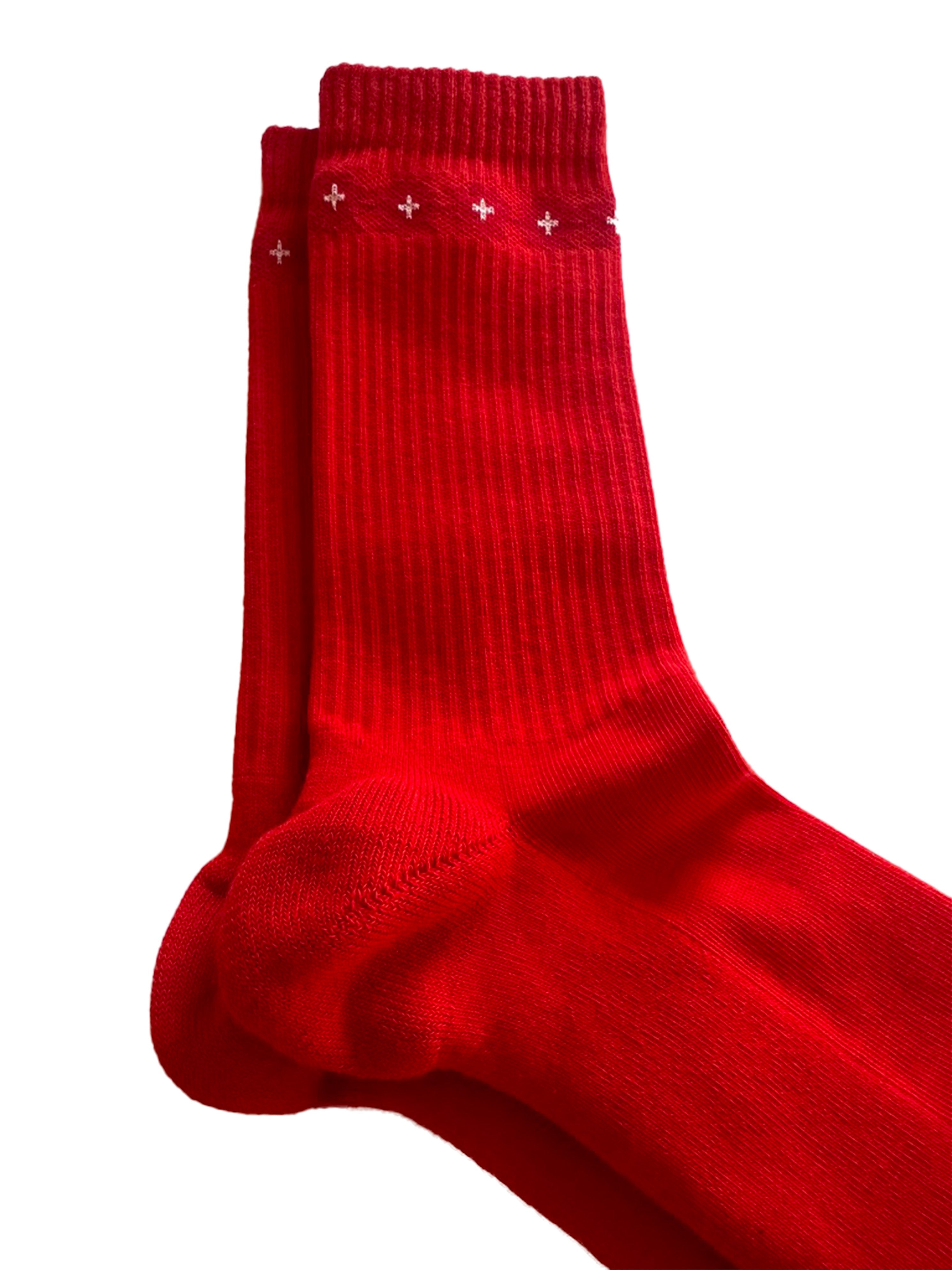  PIERRE LOU DES ALPES-Fleurs Rouges Socks-2