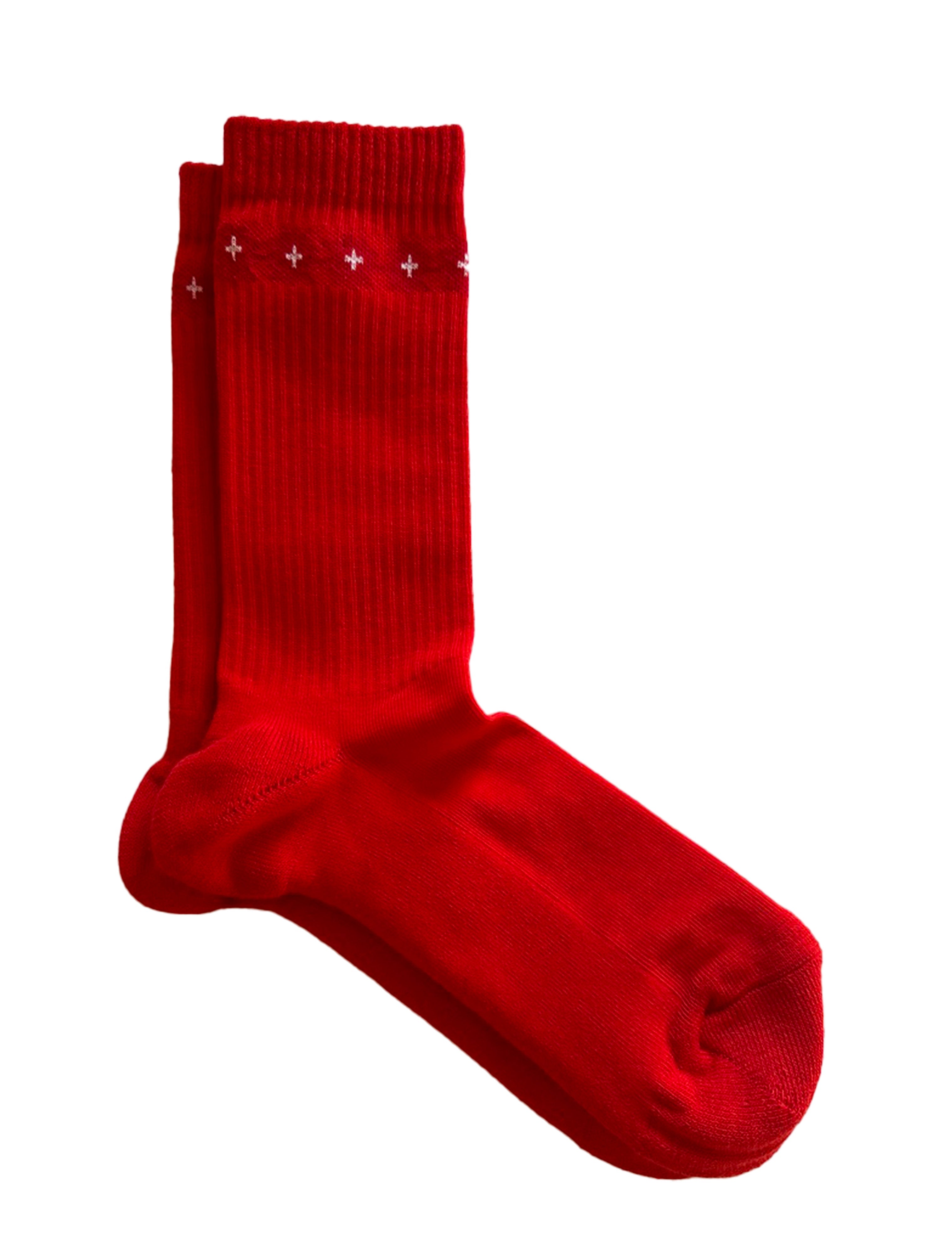  PIERRE LOU DES ALPES-Fleurs Rouges Socks-1