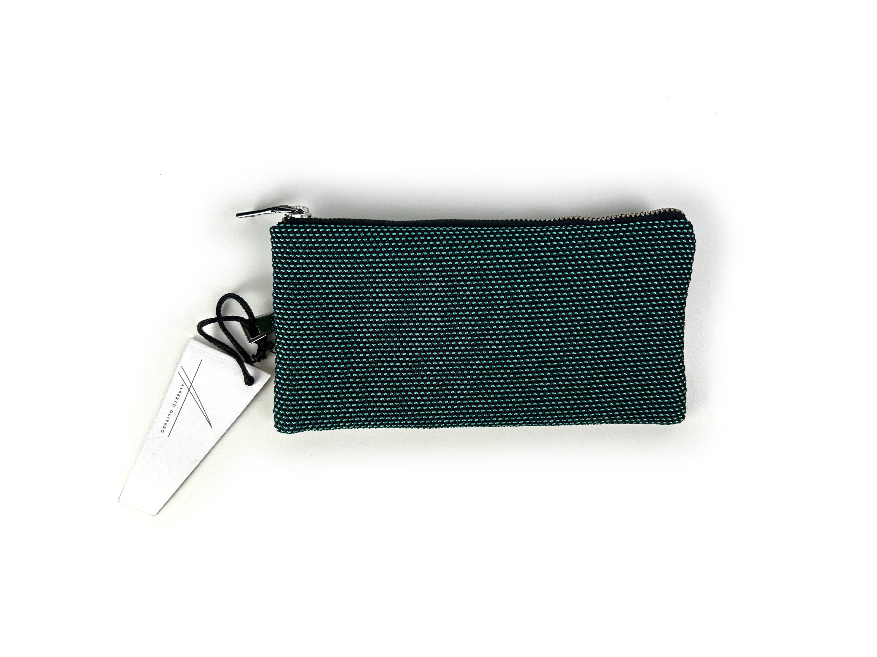 Reverse Side of pencil case in Green Fabric by Alberto Olivero