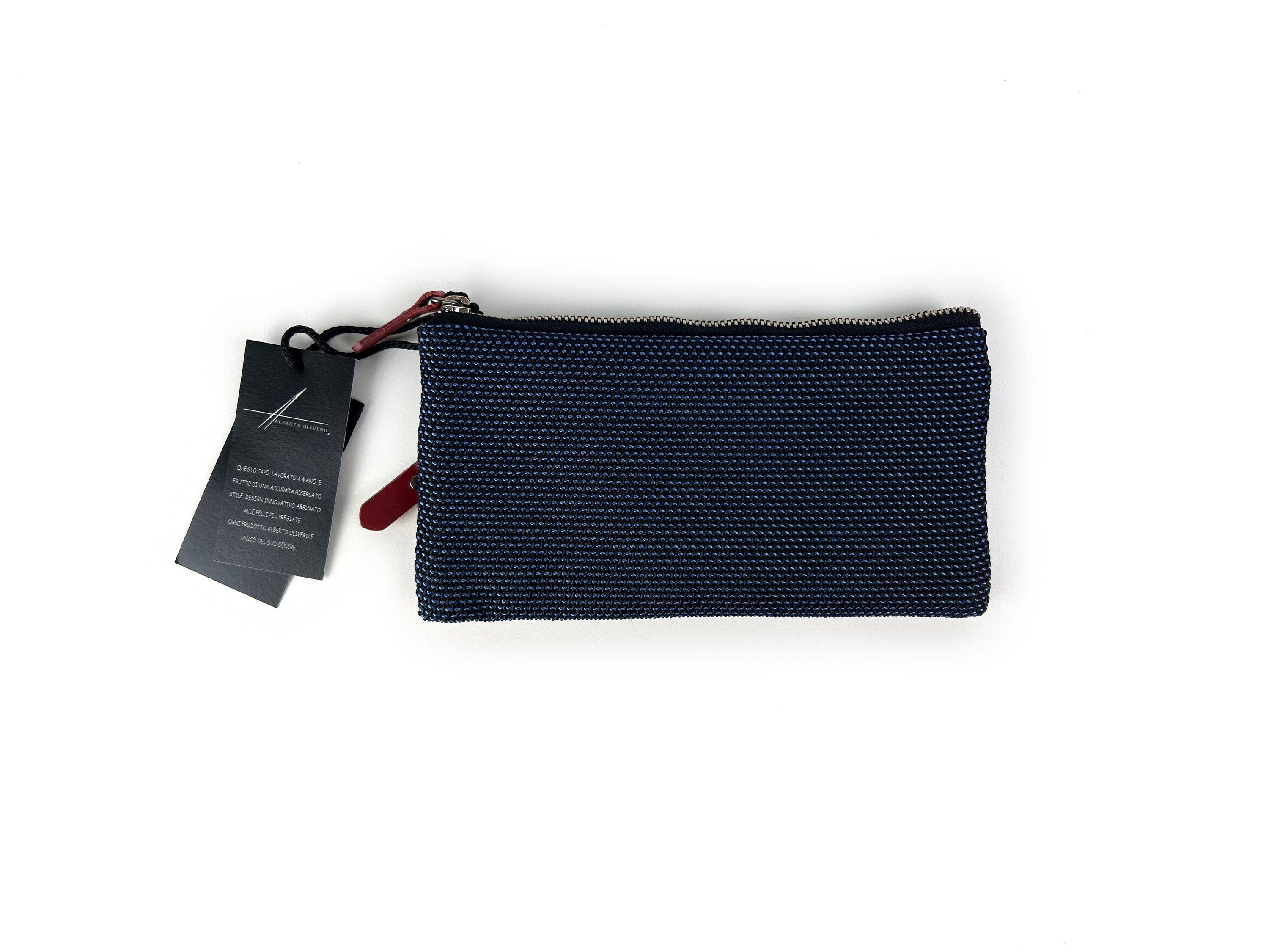 Reverse Side in Blue Fabric of the Alan Pencil Case by Alberto Olivero