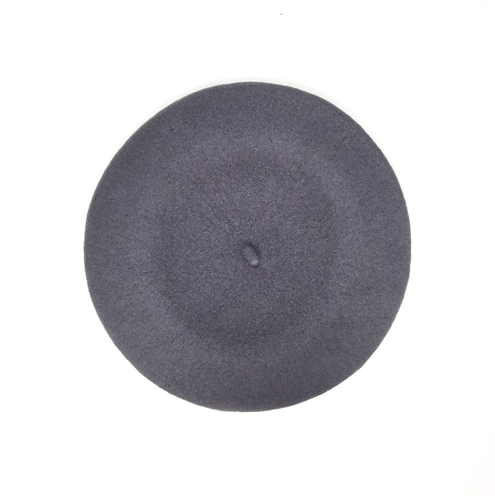 Grey Merino Wool Beret "Wild & Free"