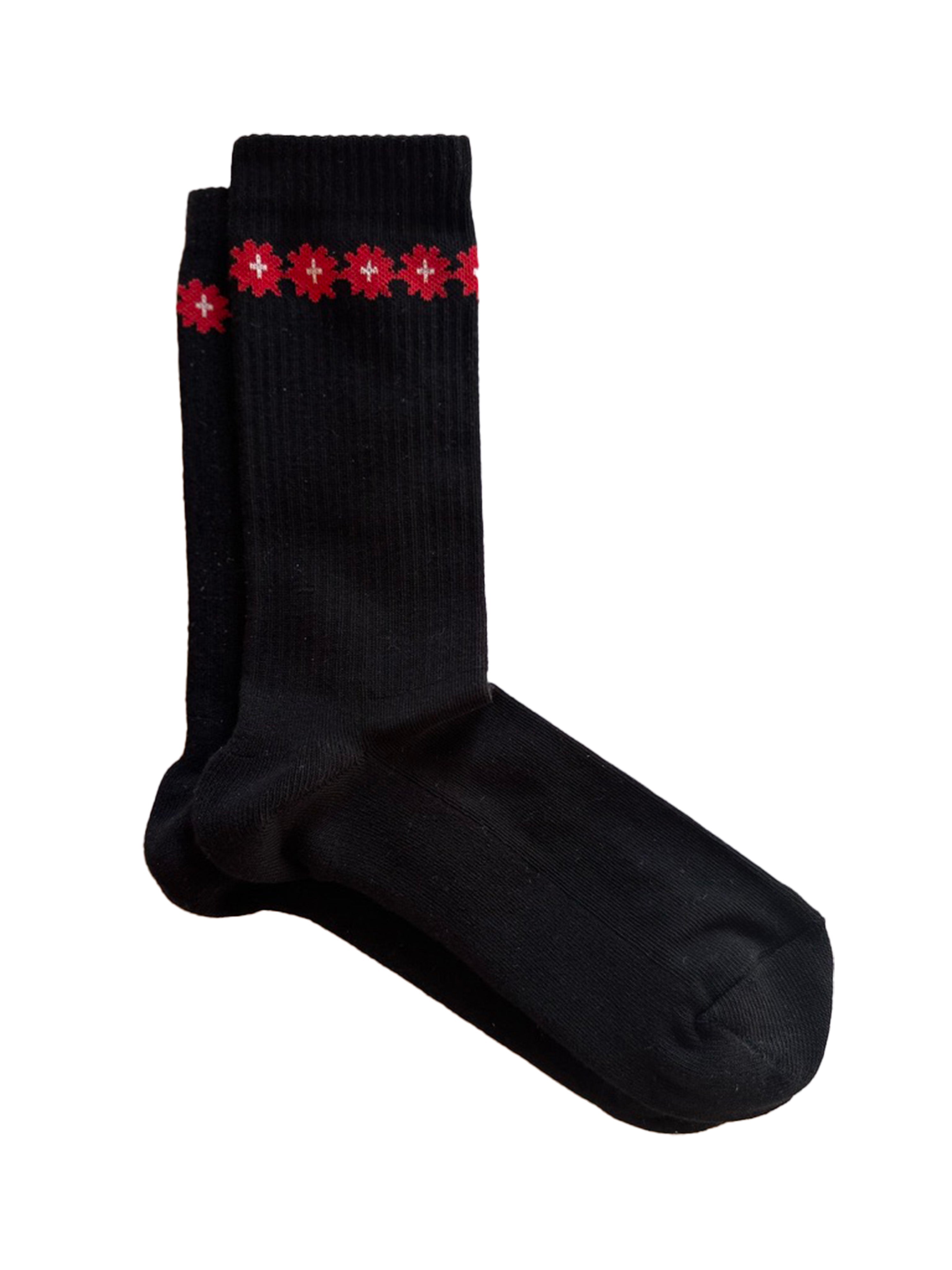  PIERRE LOU DES ALPES-Fleurs Rouges Socks-4