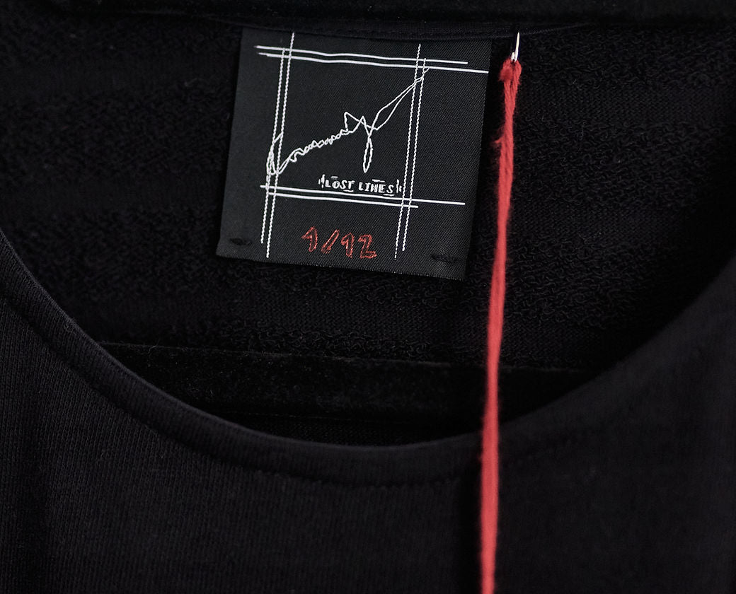 Detailed Close-Up of Lost Lines Voile T-Shirt