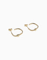 Fann! Wavy gold earrings #07