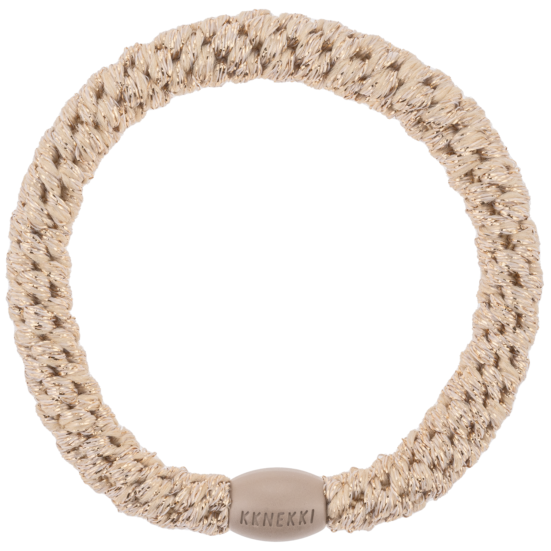 Beige Glitter Kknekki Hair Elastic