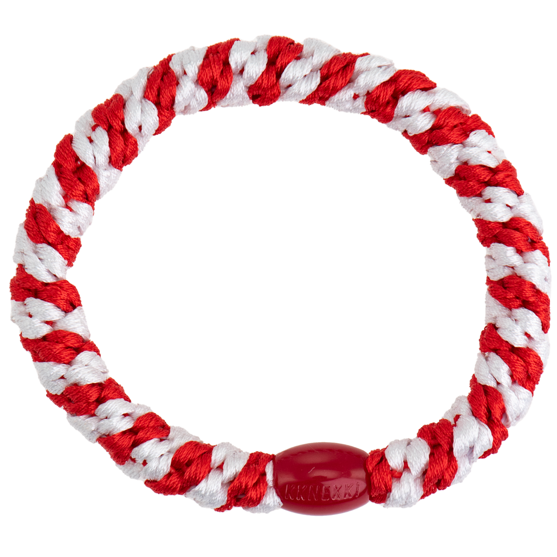 Red White Swiss Knekki Hair Elastic