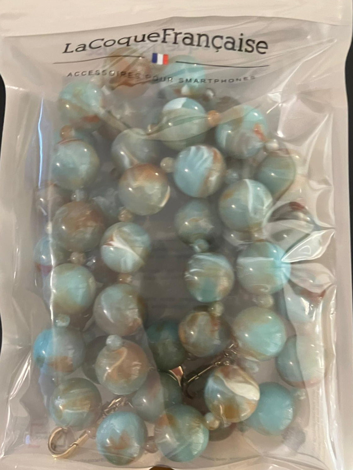 Leonie Turquoise Brown Large beads in Package