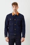  Ra Denim-Delta Velvet Collar Dark Blue Men's Jacket-2