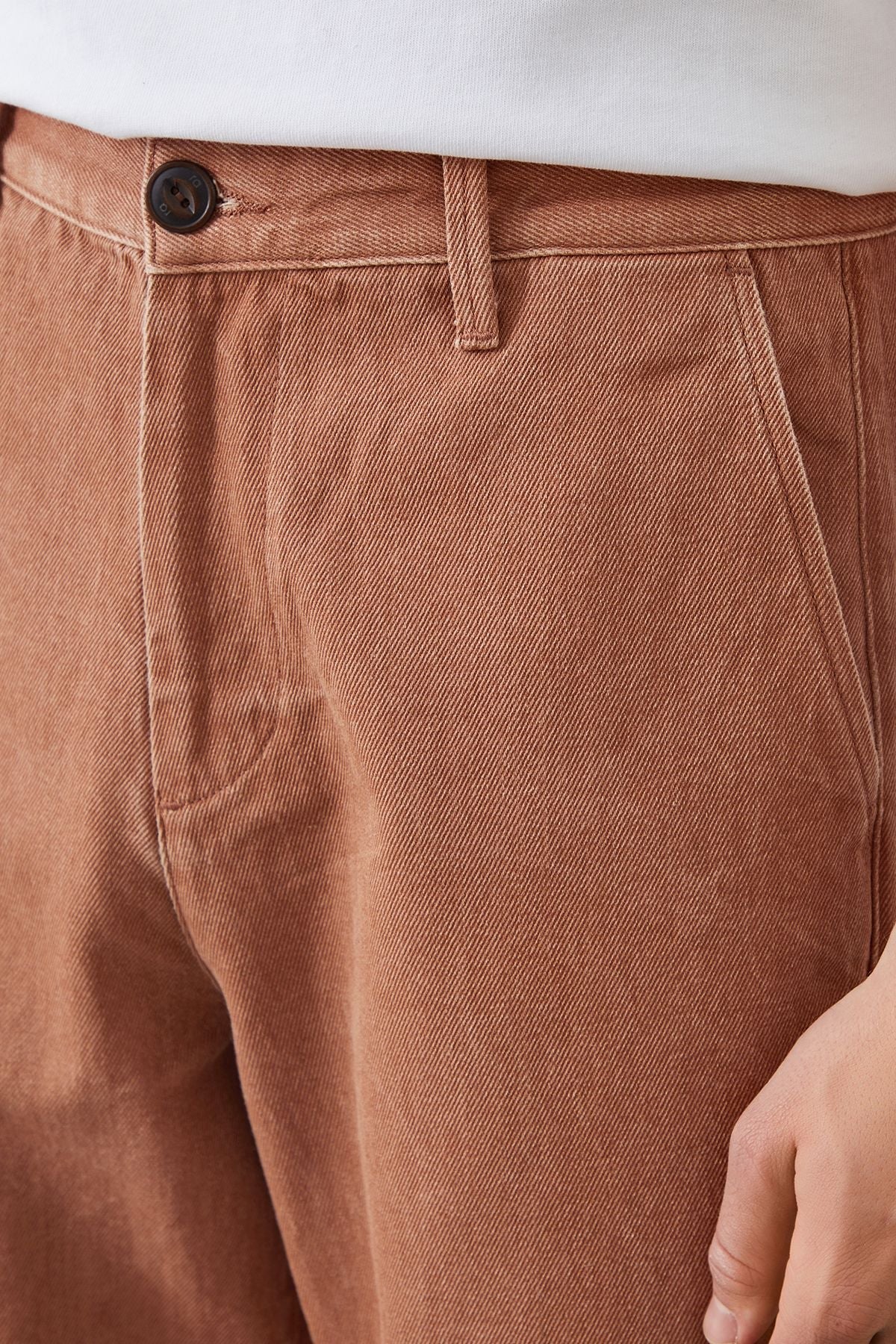  Ra Denim-Molde Baggy Fit Orange Terra Men's Chino-5