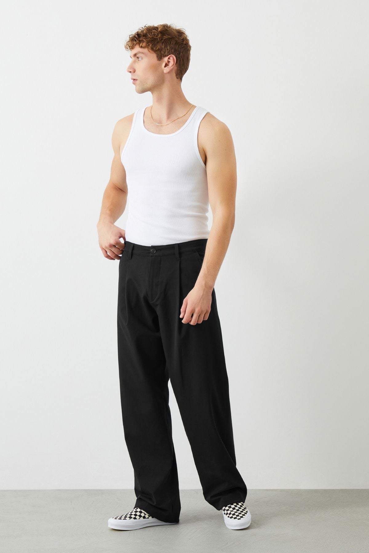  Ra Denim-Romeo Palazzo Fit Black Men's Chino Pants-2