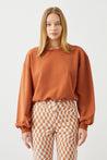 Stylish Look in Orange created with Ra Denim-Vita  Crop Oversize Orange Women's Sweatshirt