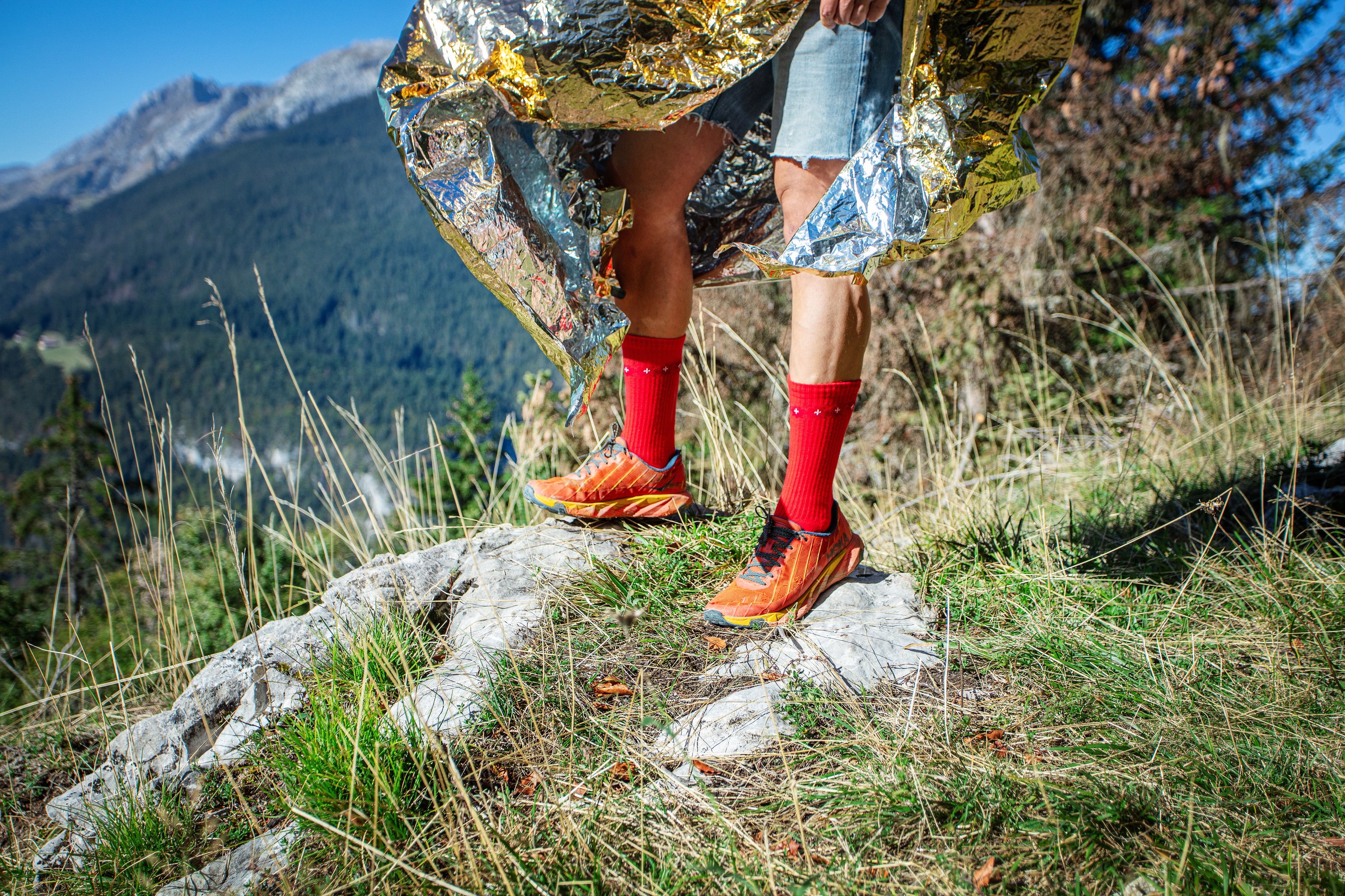  PIERRE LOU DES ALPES-Fleurs Rouges Socks-7