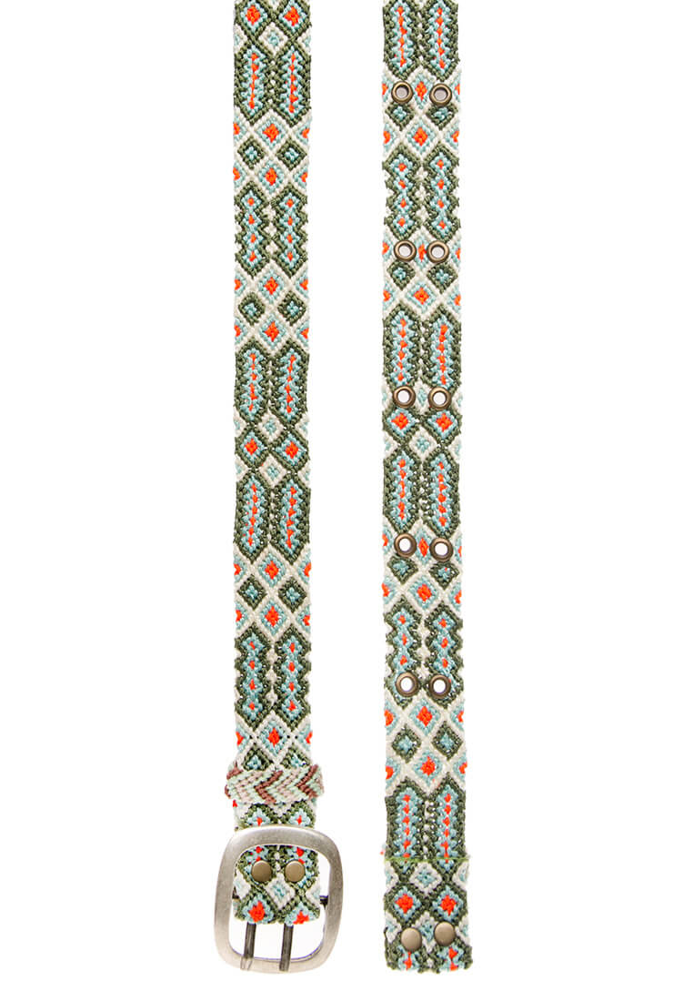 Adriana Handwoven Olive Belt by Smitten – Elegant and versatile with rich olive tones and intricate patterns