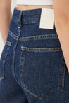 Close-up of Vera Dark Blue A-Line Bermuda Shorts 