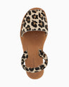 Leopard print Avarca sandals with nappa leather and tyre-tread sole.