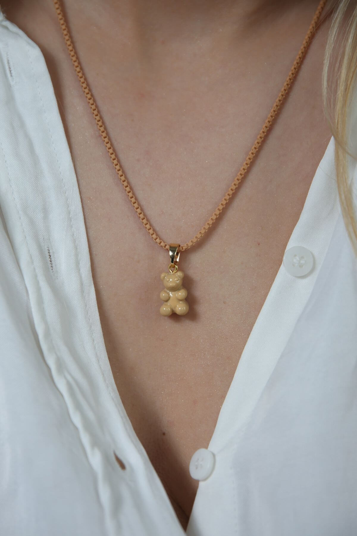 CRYSTAL HAZE - Classic Nostalgia Bear Pendant | Caramel