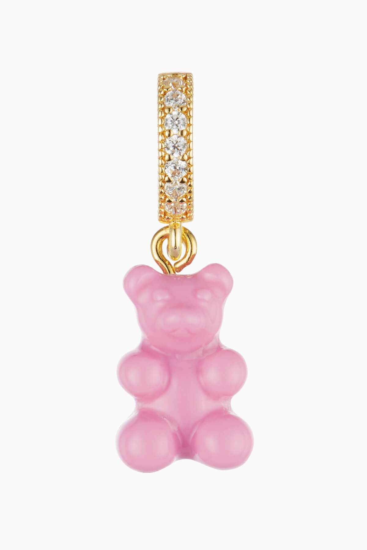 CRYSTAL HAZE - Pave Nostalgia Bear Pendant | Candy Pink