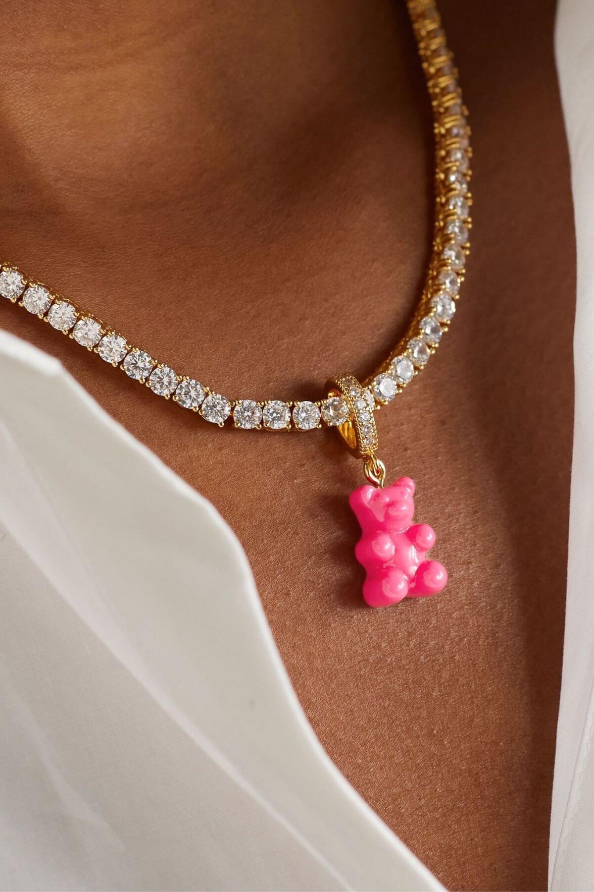 CRYSTAL HAZE - Pave Nostalgia Bear Pendant | Cosmopolitan