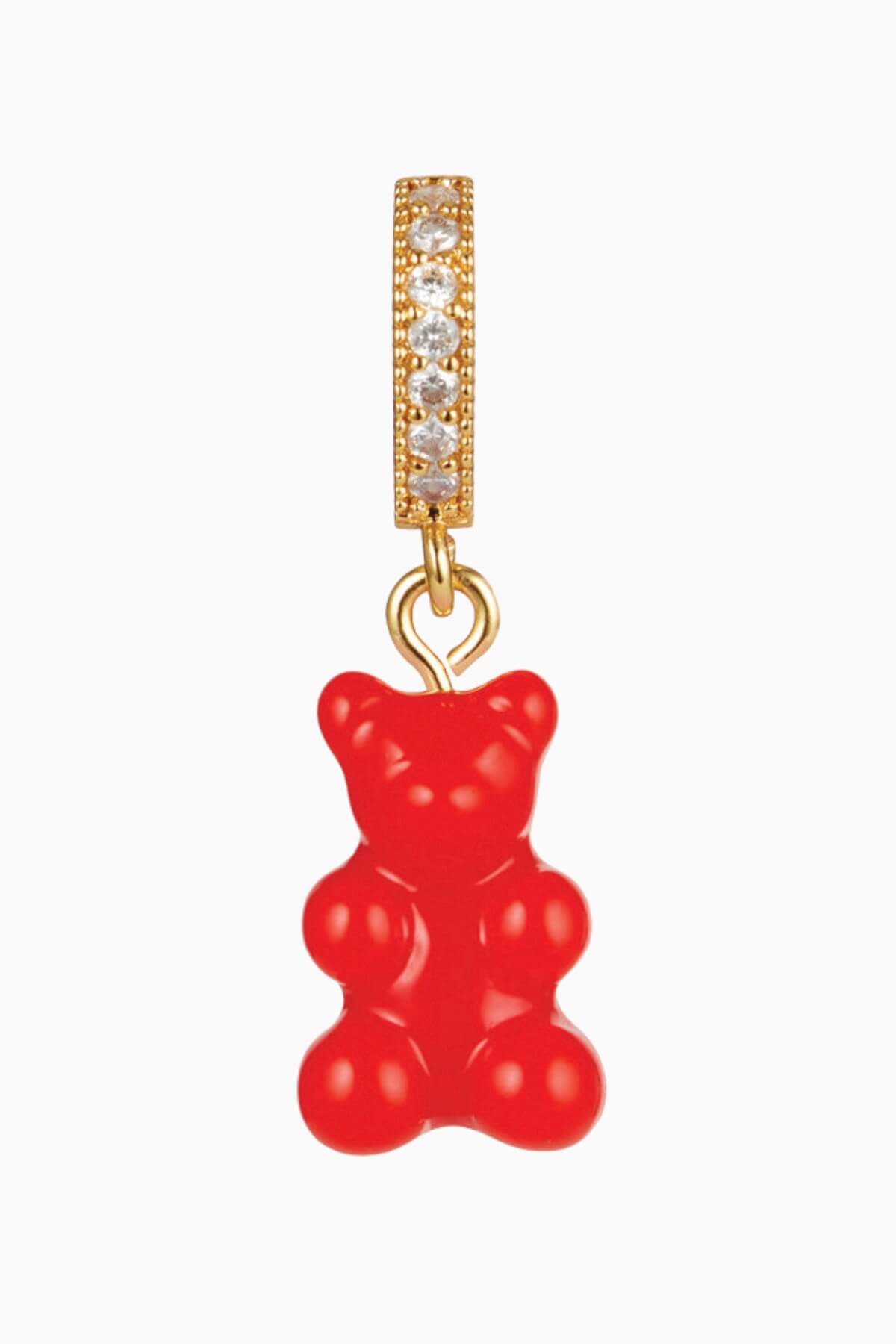 CRYSTAL HAZE - Pave Nostalgia Bear Pendant | Red