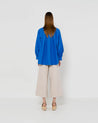 EMIN + PAUL - Pleated back shirt | Cobalt Blue