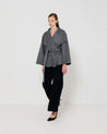 EMIN + PAUL - Wrap-over wool coat | Grey