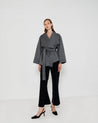 EMIN + PAUL - Wrap-over wool coat | Grey