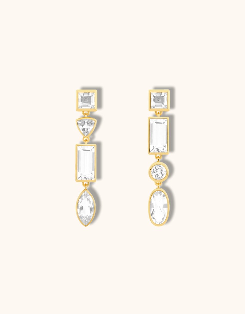 HAYA - Joia - White Quartz Earrings