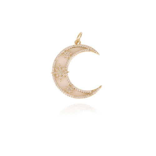 HYPSO PARIS - Starry Moon Pendant | Ivory