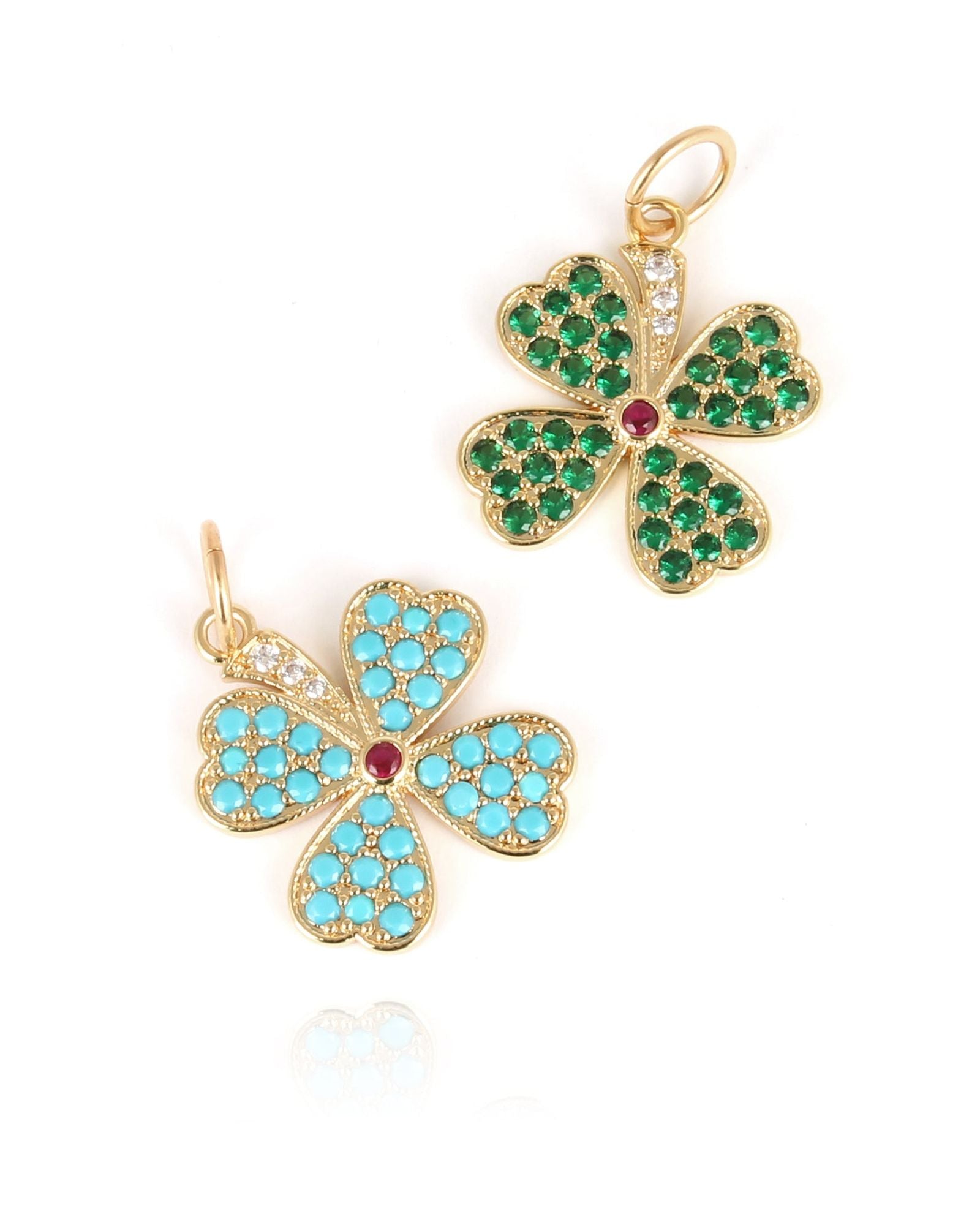 HYPSO PARIS - Zircon Clover Pendat | Green