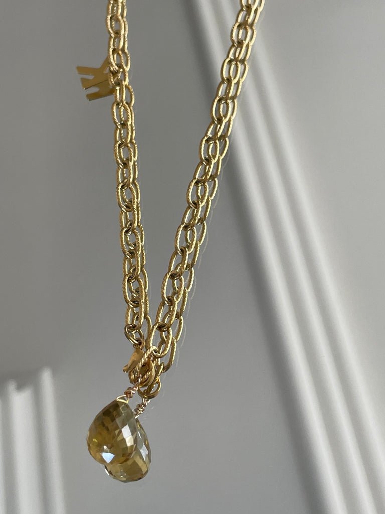 KARMA BY HANNA - Gota Citrine Necklace