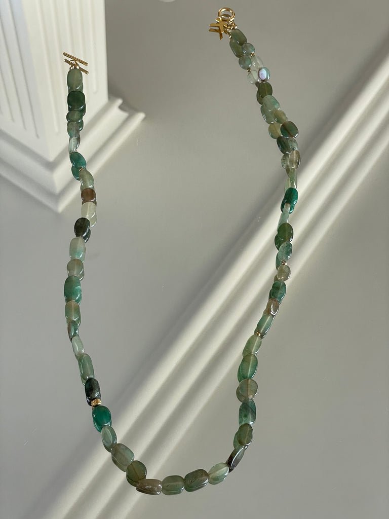 KARMA BY HANNA - Green Aventurine Ciottolo Necklace