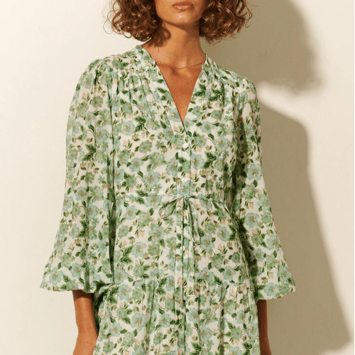 KIVARI - GABRIELLE Midi Dress | Sage Floral Print