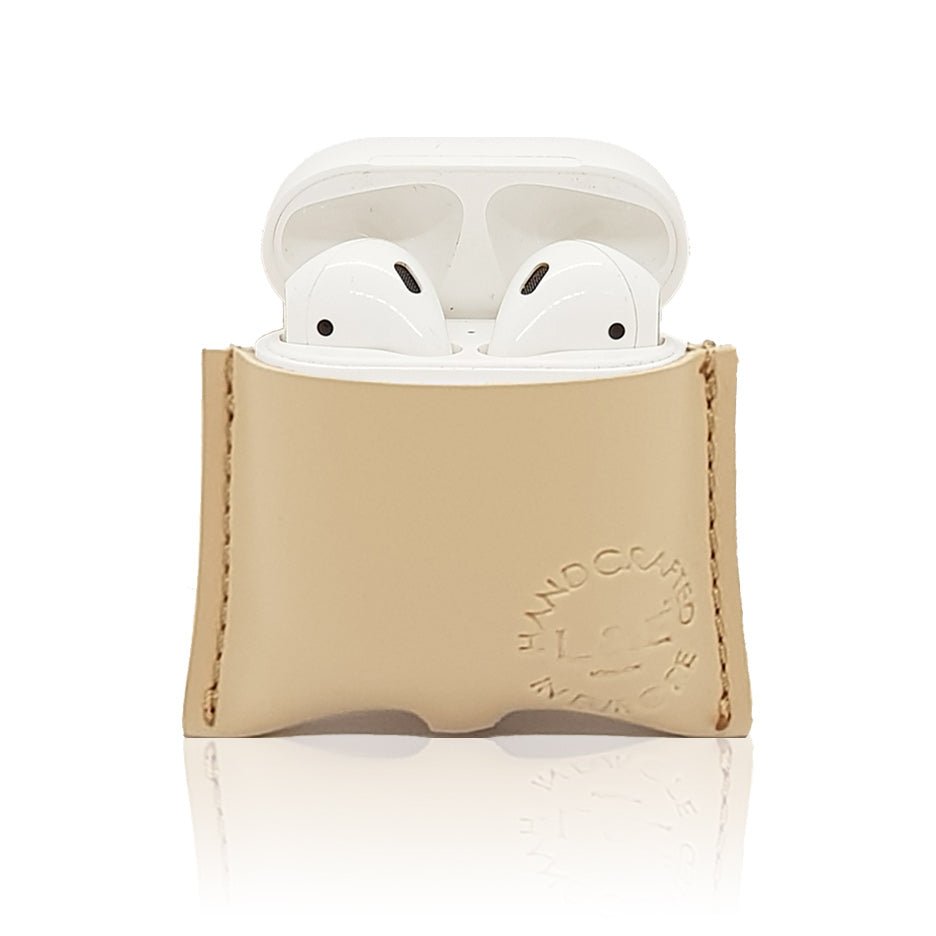 lnestudio - Beige AirPods Cover in Vegan Leather