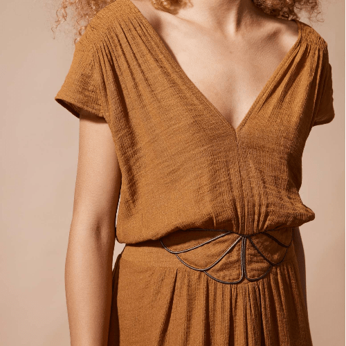 LOUIZON - RECKONER Midi Dress | Camel