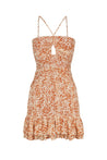 SHONA JOY - HALA Keyhole Mini Dress | Burnt Orange