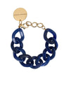 VANESSA BARONI - Flat Chain Bracelet | Navy Blue