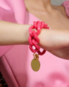 VANESSA BARONI - Flat Chain Bracelet | Pink