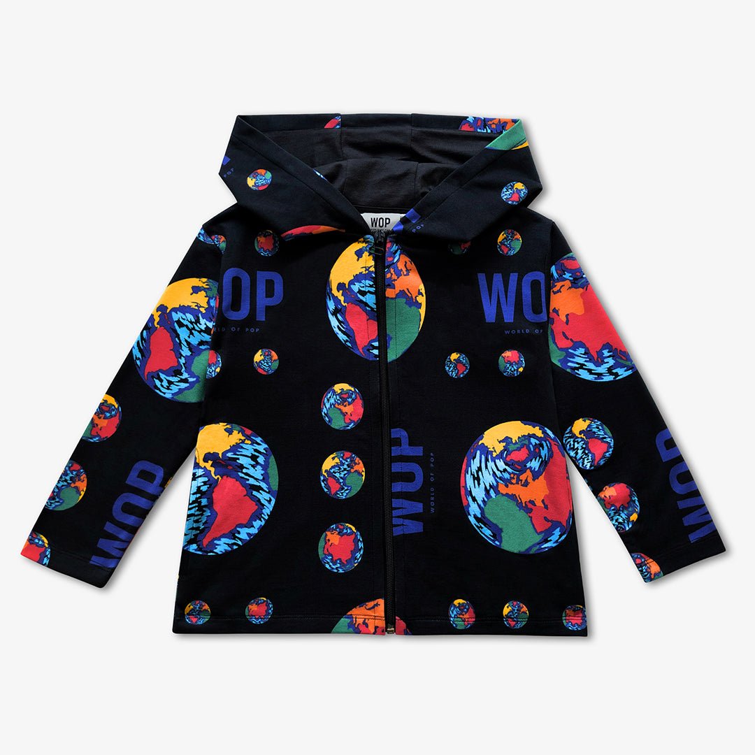 WOP - Eco-friendly printed hooded jacket for children