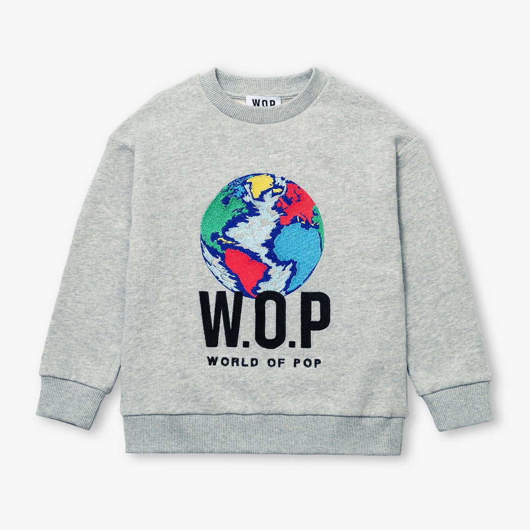 WOP - Embroidered sweatshirt for children in organic cotton