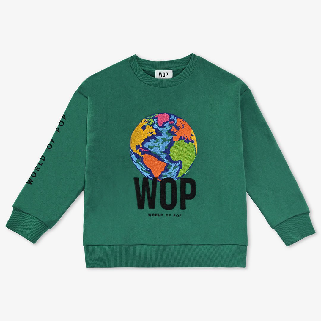 WOP - Embroidered sweatshirt for children in organic cotton