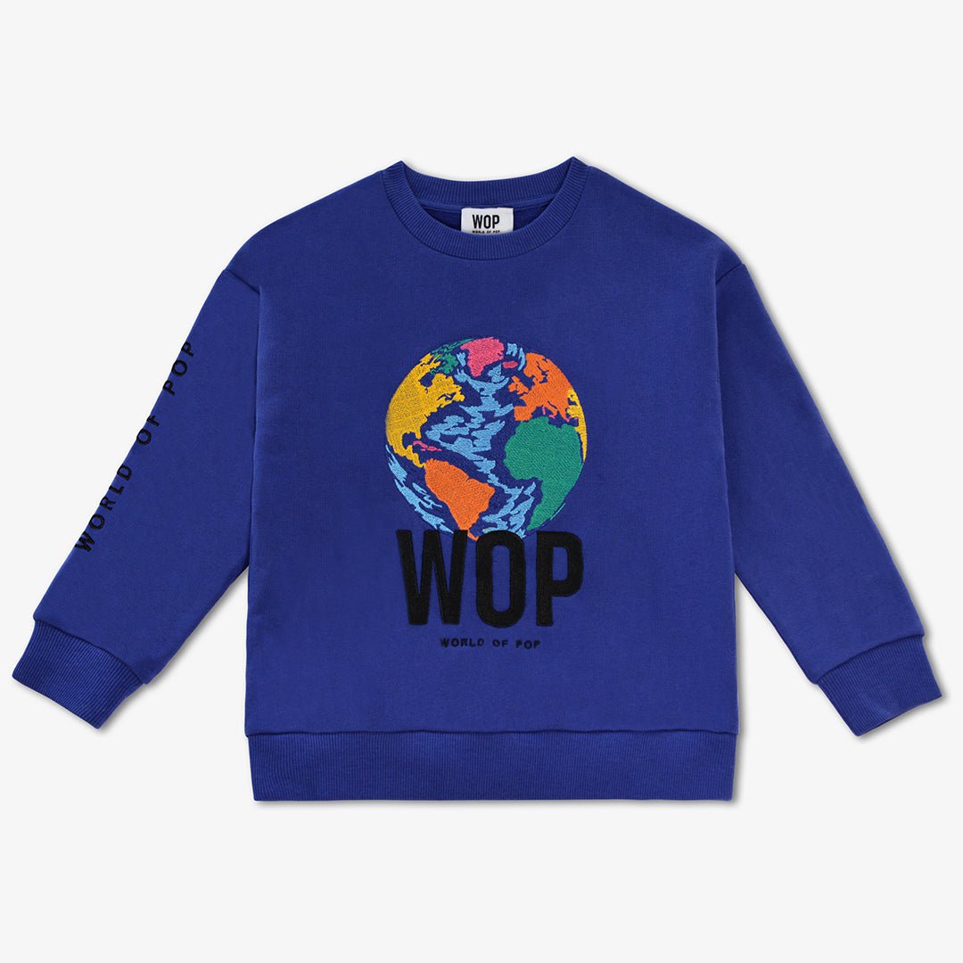 WOP - Embroidered sweatshirt for children in organic cotton